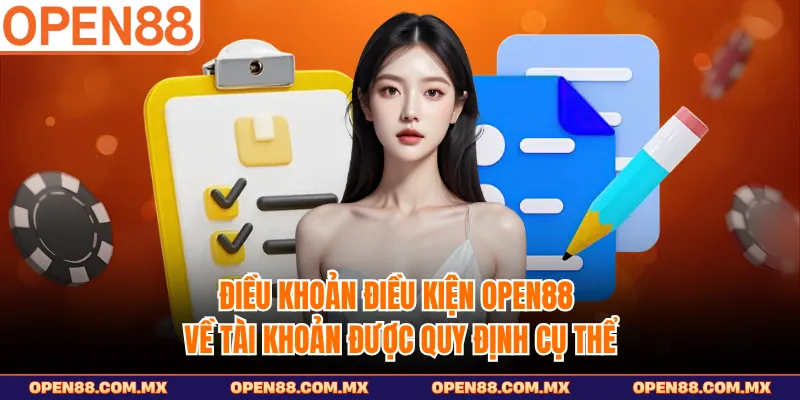 Điều khoản điều kiện OPEN88 về tài khoản được quy định cụ thể